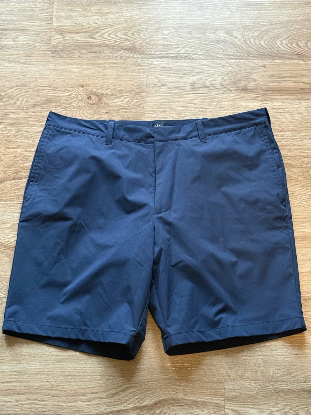 J. Crew Navy Flat-Front Performance Shorts